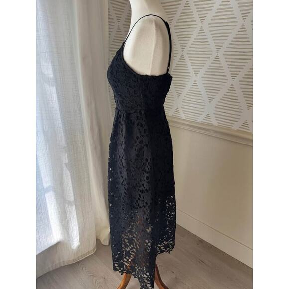 ASTR the label Women's Small Black Sleeveless Lace Fit & Flare Midi Dress - Picture 3 of 5
